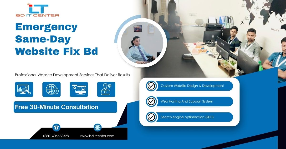 Emergency Same-Day Website Fix BD | BD IT CENTER
