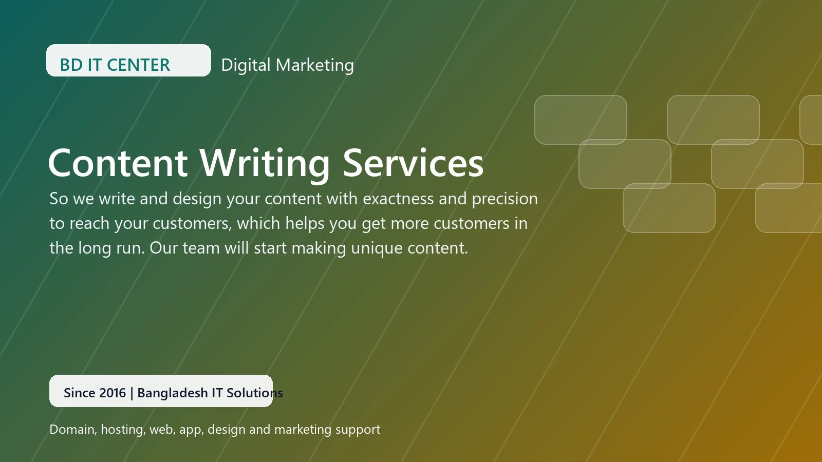 Content Writing Services banner
