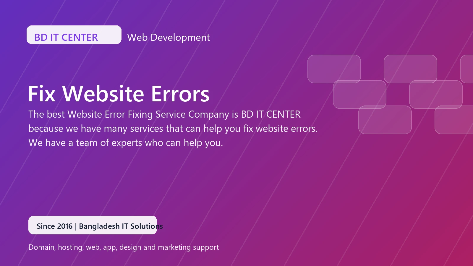 Fix Website Errors banner